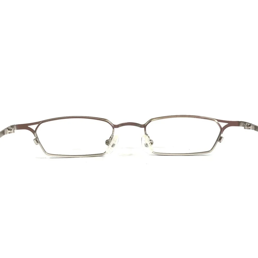 Ogi Eyeglasses Frames 2081 COL. 82 Red Silver Rectangle Wire Rim 42-19-135